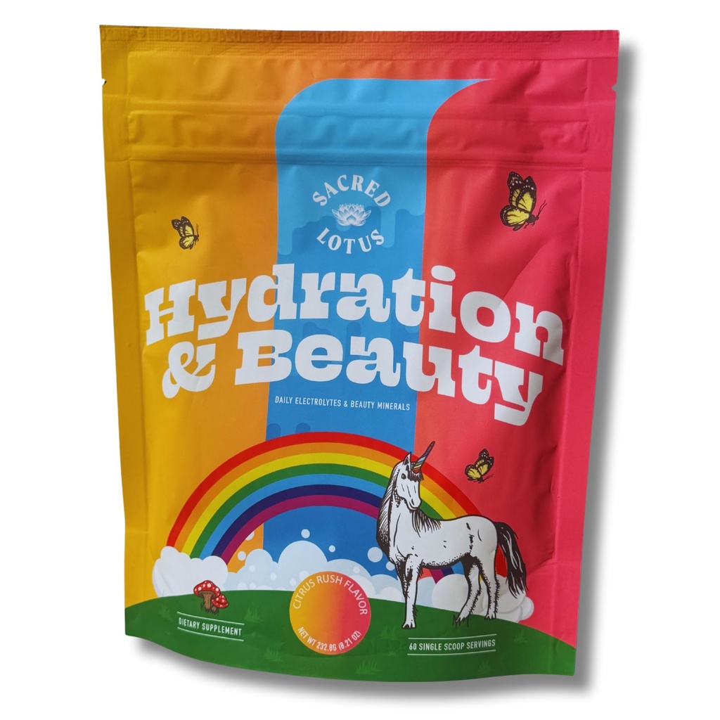SunLife Organics Hydration & Beauty Powder - Citrus Rush - Electrolyte Drink Mix 