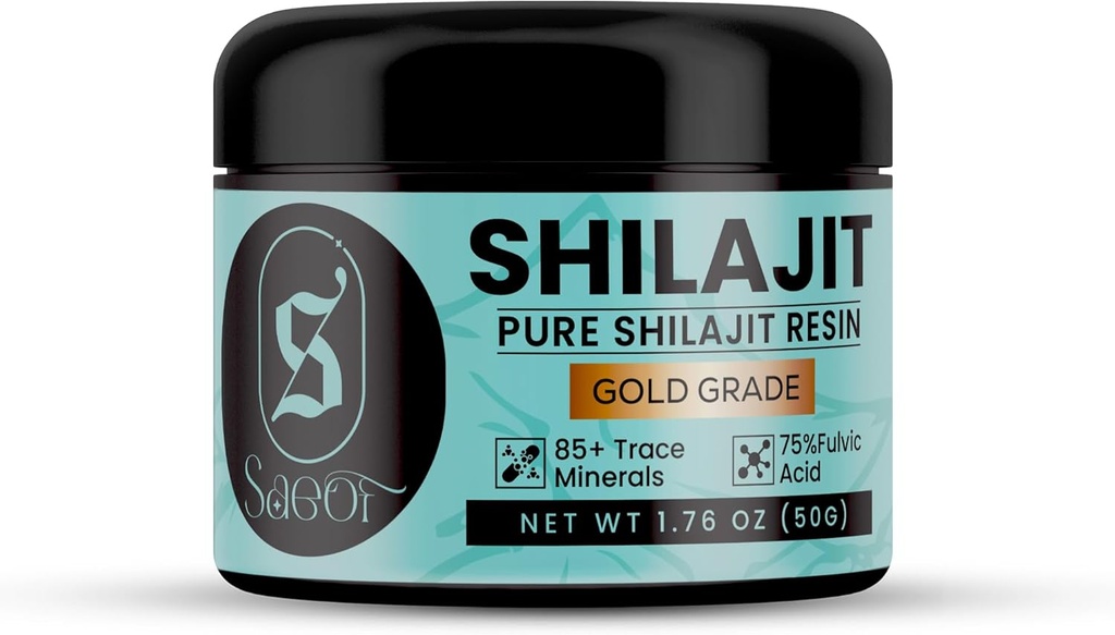 Organic Pure Himalayan Shilajit Hartsi kultaa miehille ja naisille 75% Fulvic Acid ... 85+ Jäljitetyt mineraalit ...