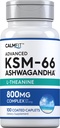Piping Rock KSM-66 Ashwagandha L-Theanine Supplement ... 800mg... 100 Caplets... Advanced Complex Root Extract...