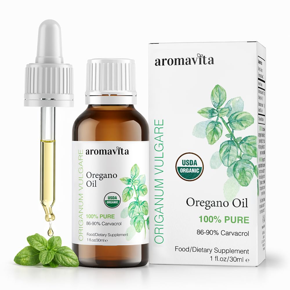 Essential Organic Oil of Oregano-100% Pure Laimentamaton Kreikan Oregano Oil Carvacrol - Yli 86%, ei-GMO, Extra Strength Oregano Oil Organic Liquid Drops, 1 FL.OZ/30ml