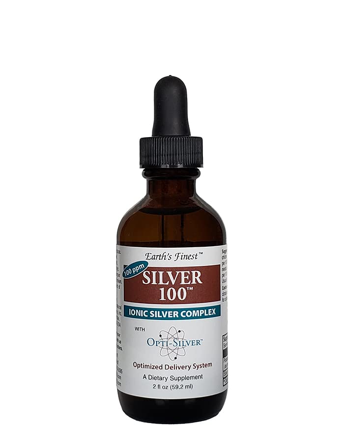 Hopea 100 Ionic Silver Complex Opti-Hopea Optimoitu toimitusjärjestelmä Immuuneja tukea - 100 ppm, 2oz (59,2ml) - Dropper