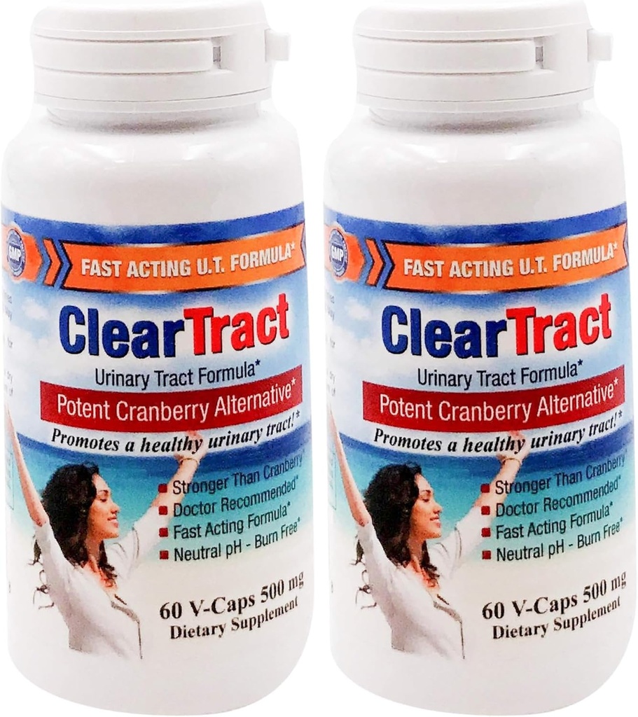 Cleartract D-Mannose Formula Kapselit, 500 Mg, 60 Luku (Pakki 2)