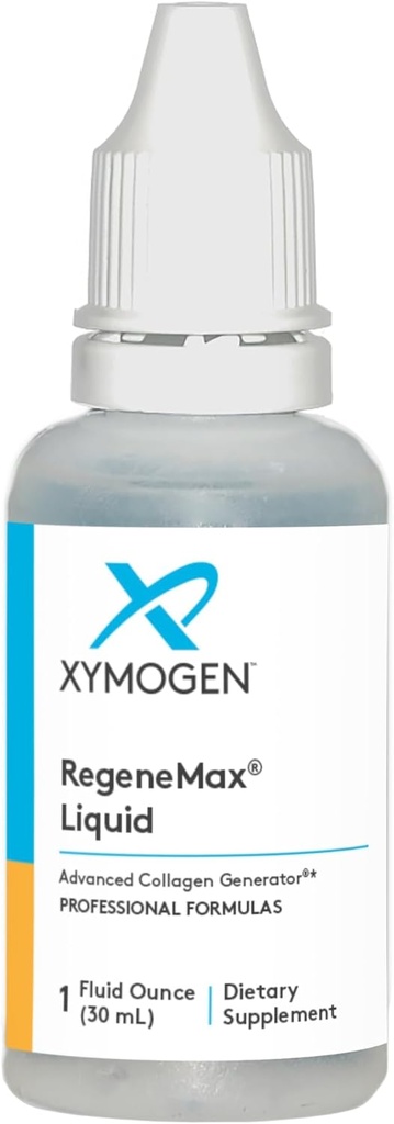 XYMOGEN RegeneMax Liquid - Advanced Collagen Generator - Koliini-stabiloitu ortosiilihappo - tukee terve luun mineraalitiheys, vähentää ryppyjä, vahvistaa hiukset + kynnet (1 fl oz)
