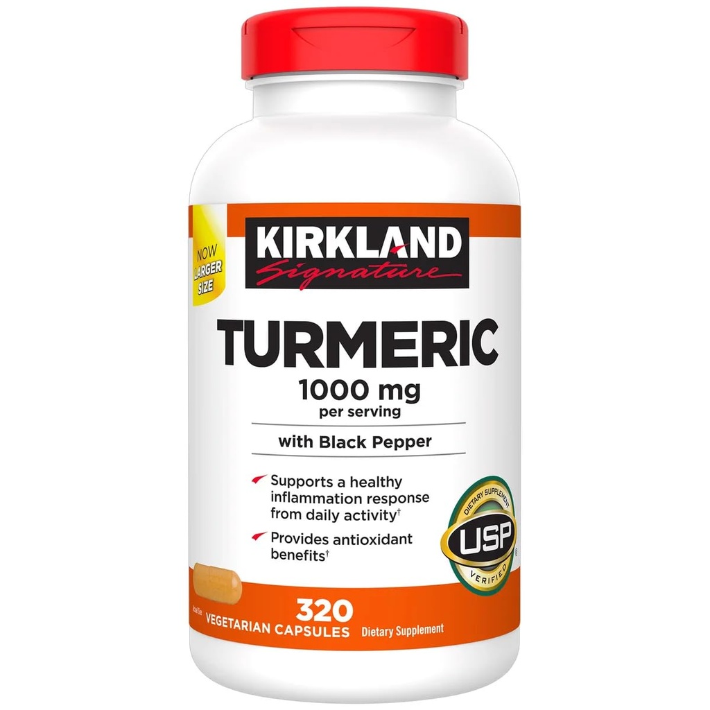 Kirkland Signature Turmeric Black Pepper, 1000 mg (320 Count)
