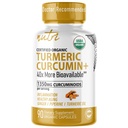 Nature's Fusions Nutri Organic Turmeric Supplement 1425mg - 40x Lisää Biosaatavana - 95% Curcuminoidit - Turmeric Curcumin with Black Pepper, Inkivääri & Turmeric Oil - Supplement