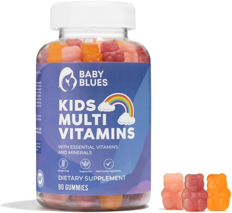 Baby Blues Täydellinen Lasten Monivitamiini Gummies - Olennaisia vitamiineja lasten päivittäinen terveys - Maukkaiden lasten monivitamiini nallekarkkeja