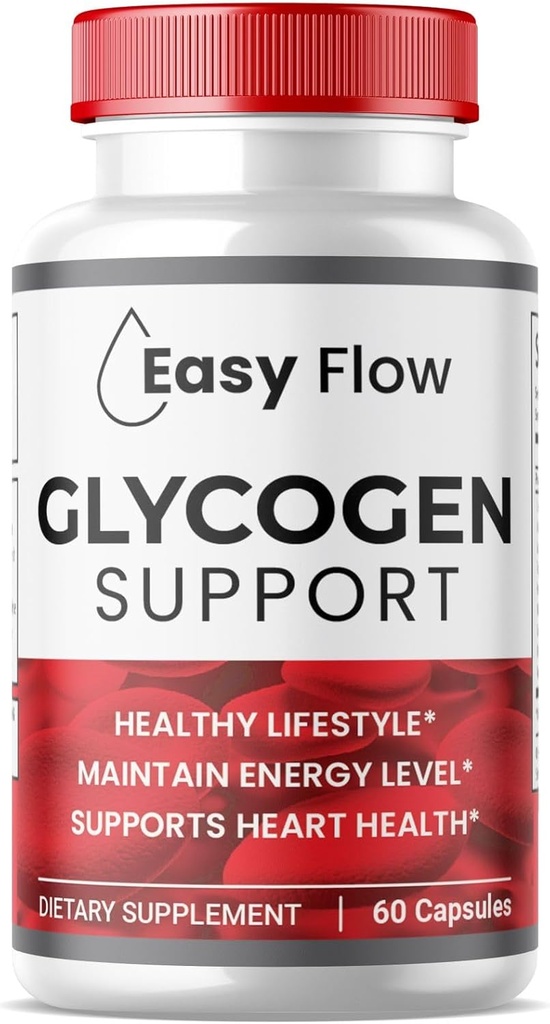 (1 pakkaus) Easy Flow Glycogen, EasyFlow Glycogen Support Kapselit, Glyco Optimizer Formula, Natural Blood Alves Cleaner, Premium Easy Flow Glycogen Support (60 kapselia)
