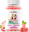 NAD+ Gummies Supplement for Women 1000MG - NAD Plus Gummies for Men Sugar Free B3 Niacinamide Pure Organic Boosts NAD Level Anti-Aging Cell Regeneration Energy Brain Peach Flavor 60C