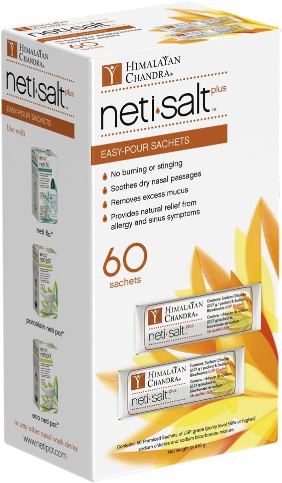 Himalajan Chandra Nei Salt Plus Refill Sachet 60ct