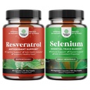 Bundle of Anti Aging Trans Resveratrol och Pure Selenium Thyroid Support Supplement - Natural Joint Support Supplement - Naturlig Immun Booster för vuxna