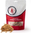 Dairyland American Ginseng Roots Prongs - 4 oz Pack Wisconsin Ginseng Root - ei-GMO, Gluteeniton koko ginseng - Käytä tätä kasviperäistä täydentää keitto, tee, Congee