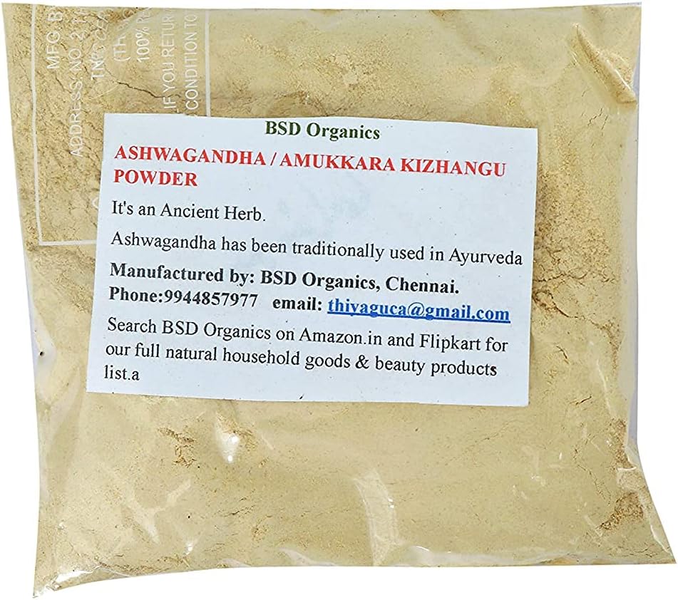 Ashwagandha / Amukkara Kizhangu Powder, 100 Grams / 3,5 ounce