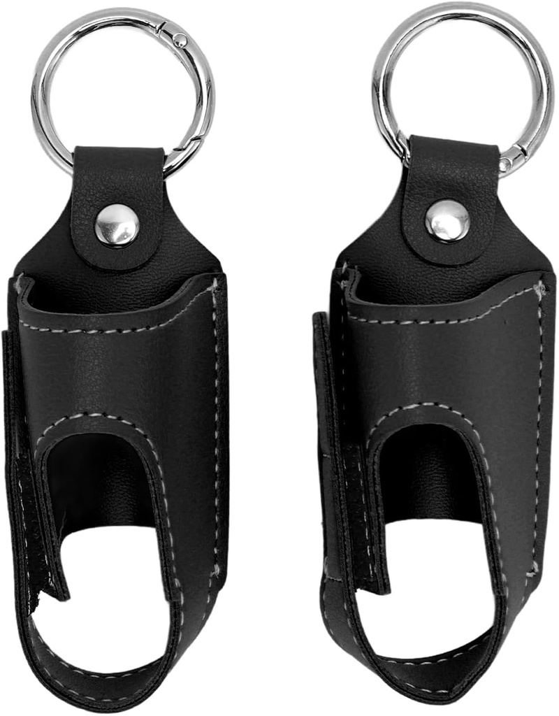 2kpl Astma-inhalaattori Holder Kannettava PU Nahka Travel Holder Secure Convenient Storage, Kevyt kantolaukku sopii useimmat inhalaattorit, suojaava kantolaite matkustaa