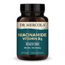 Dr Mercola Niacinamide Vitamin B3-50 mg per tablett - Stöder Metabolic Health - Non-Flushing - Mini Tabs - Non-GMO, Gluten-Free & Soy-Free - 270 portioner (270 tabletter)