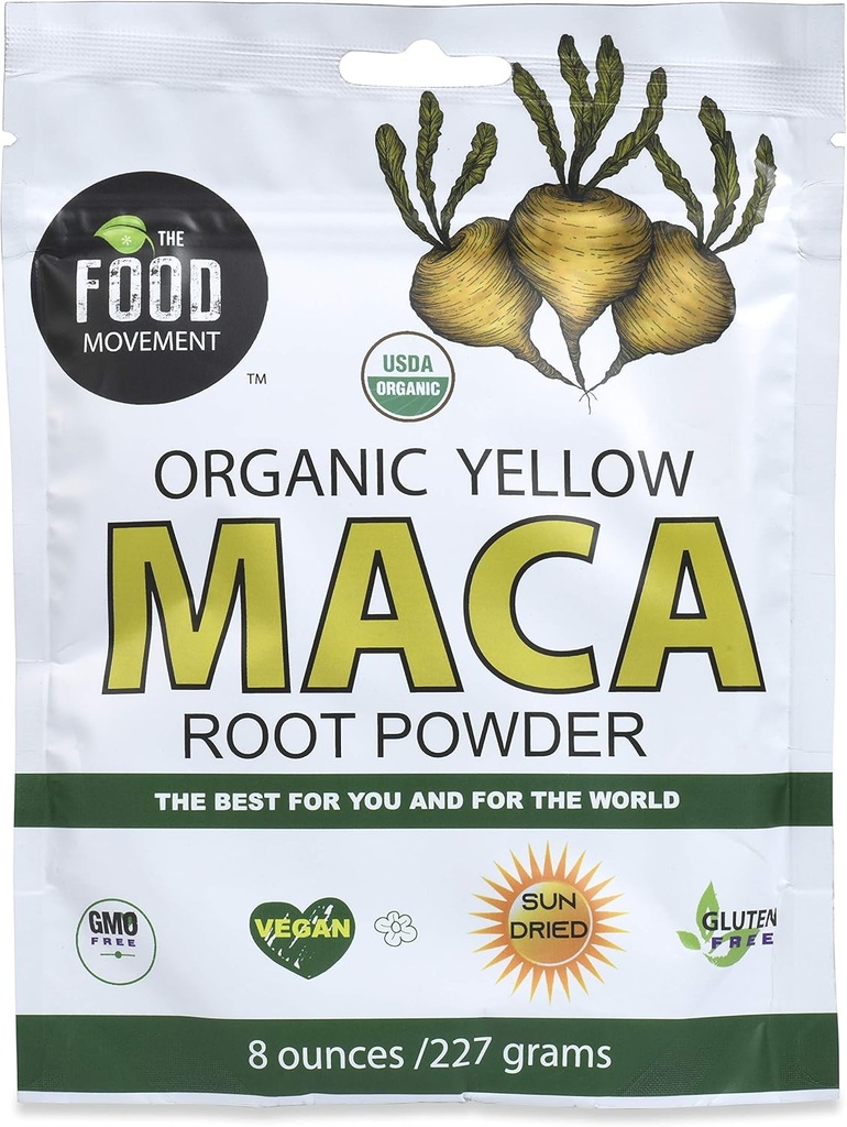 Ruokaliike Organic Keltainen Maca juuri 8 oz