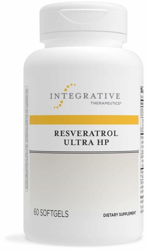 Integratiivinen Therapeutics Resveratrol Ultra HP - Heart Health Support Supplement for Daily Antioxidantti Support*- Once-Daily, Non-Soy Softgel - Gluten-free & Dairy-free - 60 Softgels (60 Servings)