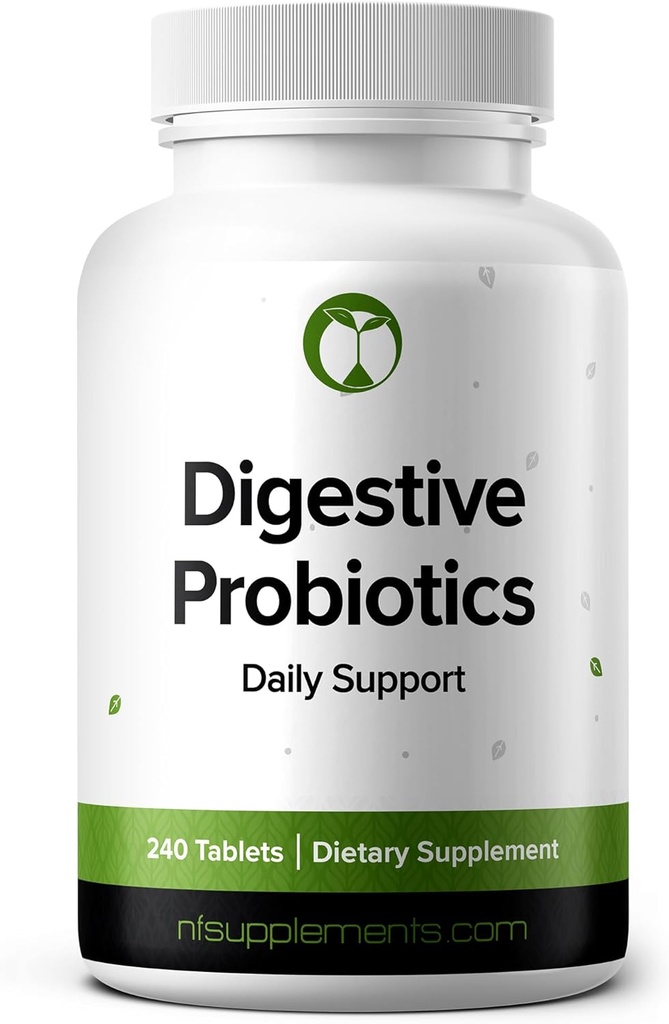 Probiootit digestiivinen terveys tukee turvotusta & Säännöllisyys täydentää 240 tablettia 3 miljardia PMY (240, digestiivinen probiootit)
