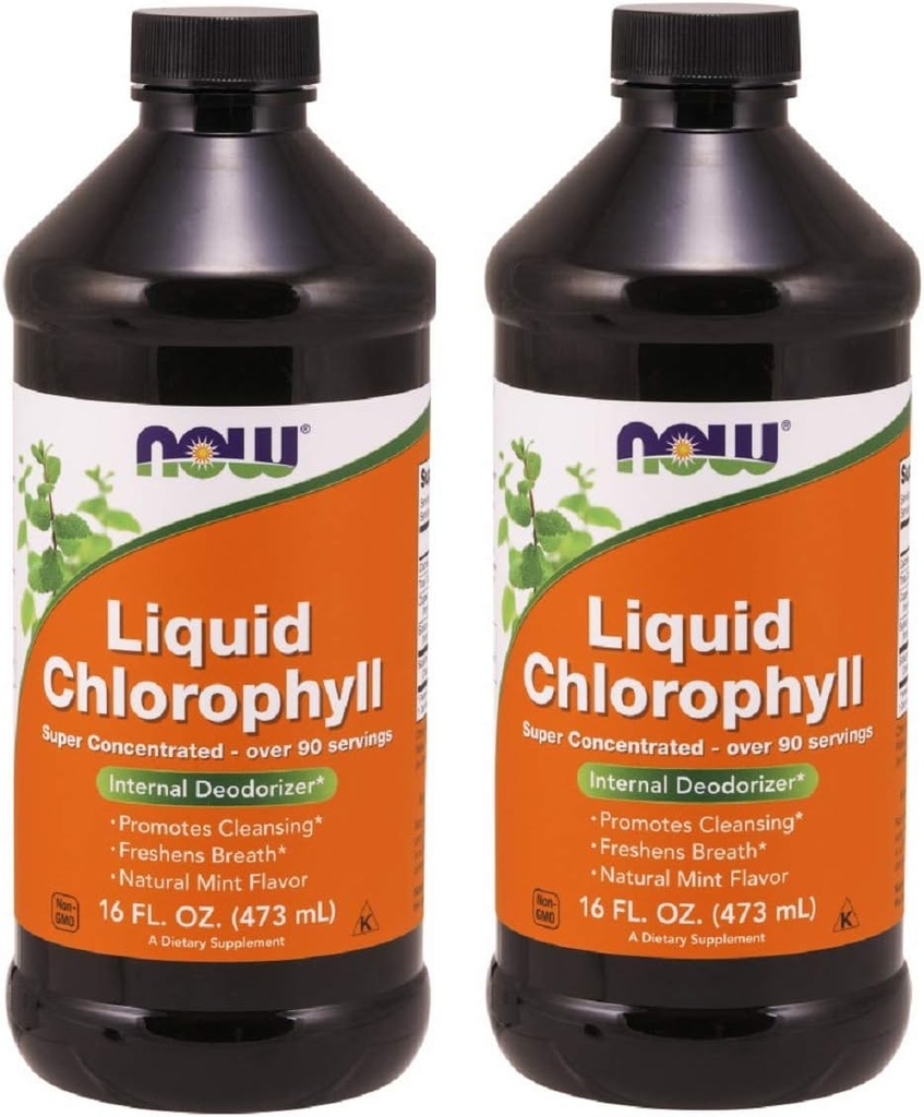 Nyt elintarvikkeet klorofylli & Mint, 16 OZ LIQUID (pakkaus 2)