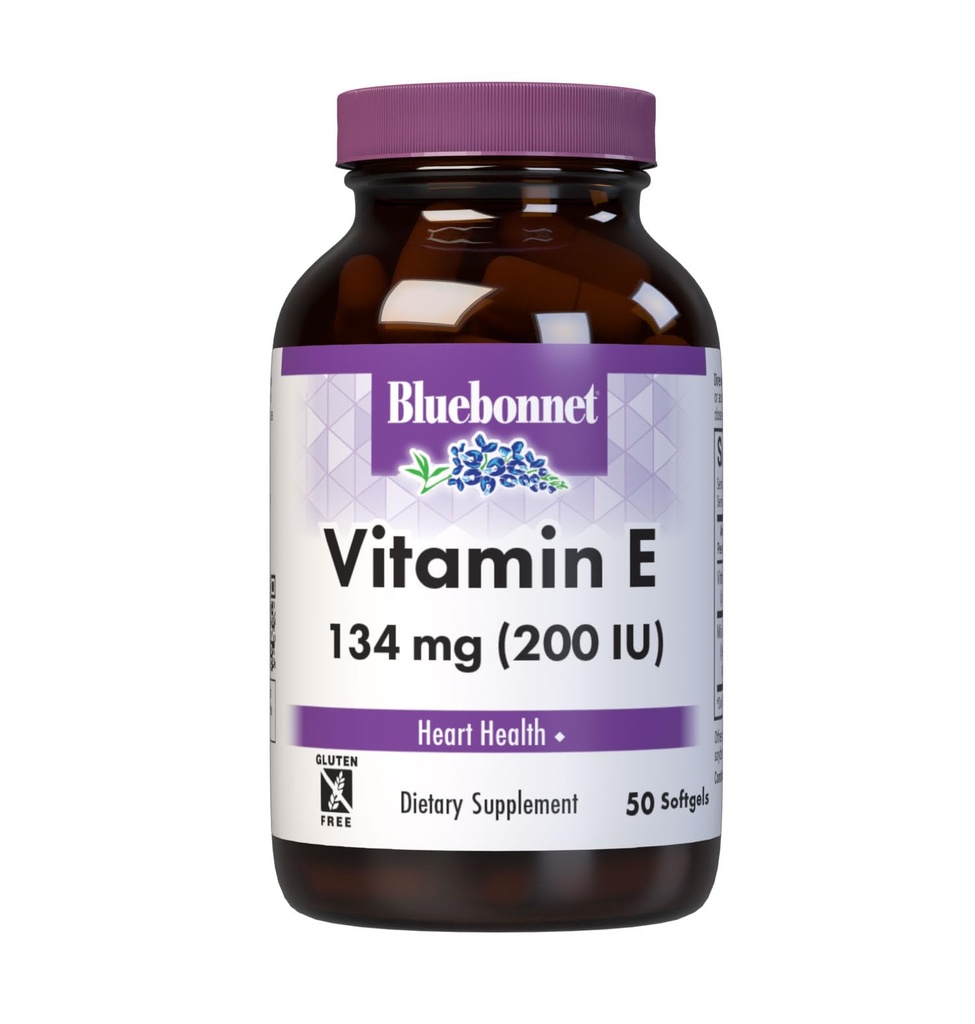 BlueBonnet-vitamiini E 200 IU sekoitettuja softgeleja, 50