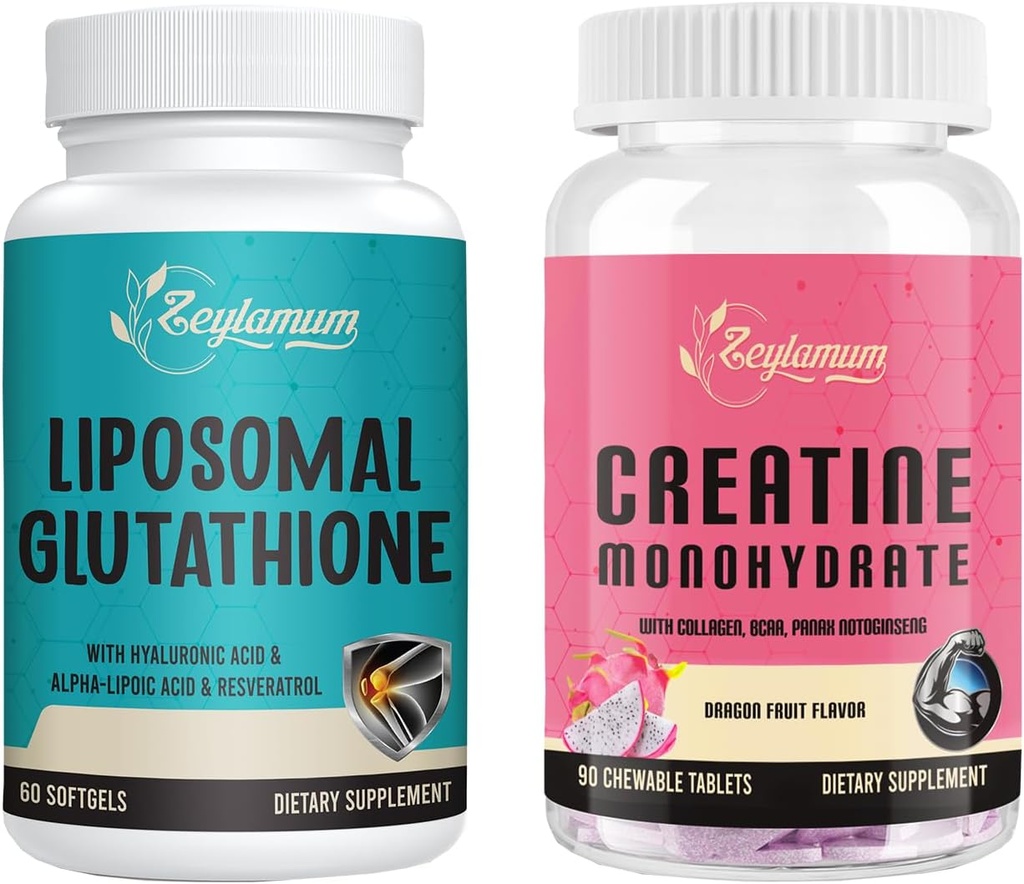 Liposomaalinen Glutationi 1 pakkaus ja kreatiinimonohydraatti 1 pakkaus