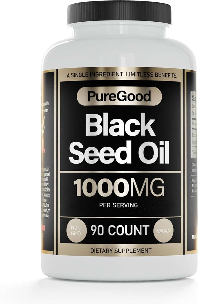 Black Seed Oil Kapselit, 500 Mg, Cold Pressed High Potency Dgestive Aid, 90 Count 100% Non GMO Pure Black Cumin Seed Oil Kapselit