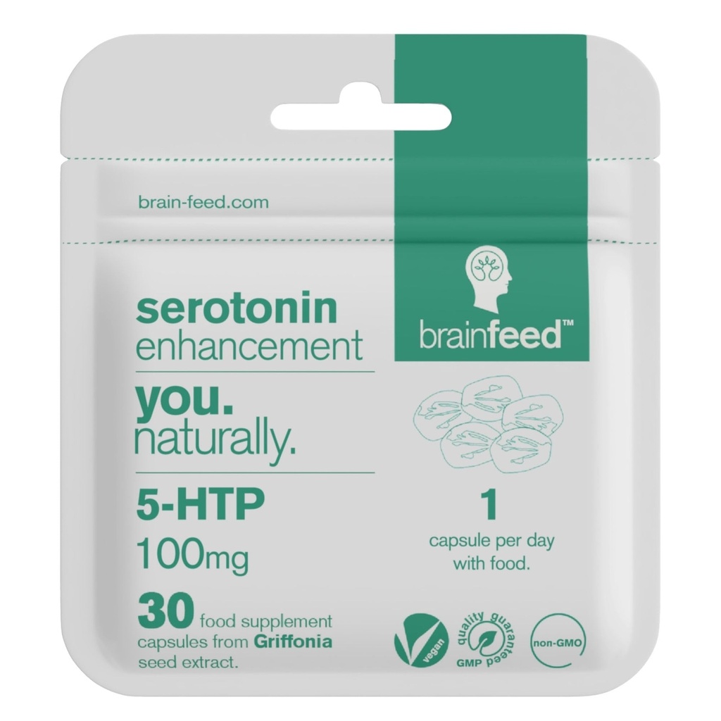 Serotoniinin lisäravinteet (30) 1- a- day serotoniinin mood tuki ... 5HTP 100mg / tabletti Griffonia siemenuute ...