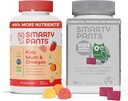 SmartyPants Kids Multivitamiini Gummies & Kids Mineraalimuruset: Multivitamiini Omega 3 kalaöljy (EPA/DHA) ja Multimineral magnesiumsitraatilla & Kalsium, 30 päivän toimitus
