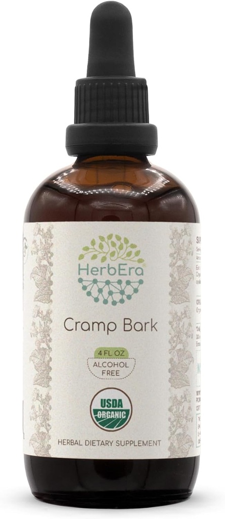 HerbEra Cramp Bark B120 USDA Organic Tincture ... Alkoholiton uute, korkeatehoinen yrttipuuro...