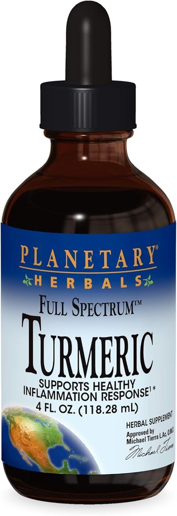 Planeetta Kasvihuoneet Turmeric Extract Full Spectrum Liquid, tuki antioksidantti ja terve tulehdus vastaus, 4 Ounces