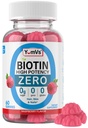 Biotin Gummies Sugar Free - 5 000 mcg High Potency Biotin för hår, hud och naglar - Zero Sugar, Non-GMO, Gluten Free, Vegan Raspberry Gummies - 60 Count