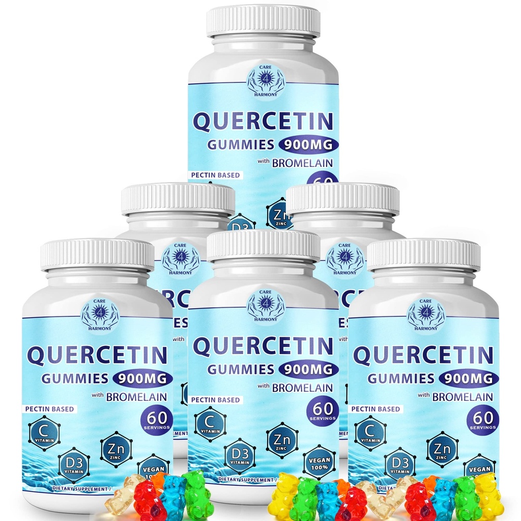 Quercetin Gummies - Quercetin kanssa bromeliini C-vitamiini + sinkki-D3-vitamiini ...