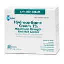Globe (Box 25 Hydrokortisoni 1% Maximum Strength Cream, (0,9g Packet) Itch Cream varten punoitus, turvotus, kutina, ihottuma, ötökän puremat, ihottuma,