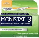 Monistat 3 Day Jeast Infektion hoito naisille, 3 Mikonatsolia esitäytetyssä kermassa