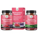 Bundle of Menopause Supplement for Night Sweats, Hot Flashs & Mood Swings with Dong Quai, Chaste Berry & Black Cohosh Root ja Saw Palmetto naisille 500mg DHT Blocker Maca Root & Biotin