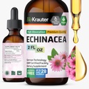 BIO KRAUTER Echinacea Tincture - Natural Immune Support - Echinacea Supplement - Vegan, alkohol och sockerfri droppar - 2 Fl.Oz.
