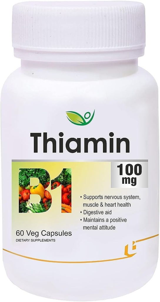 Tavallinen Pub Thiamin (Vitamin B1) - 60 Veg-kapselia