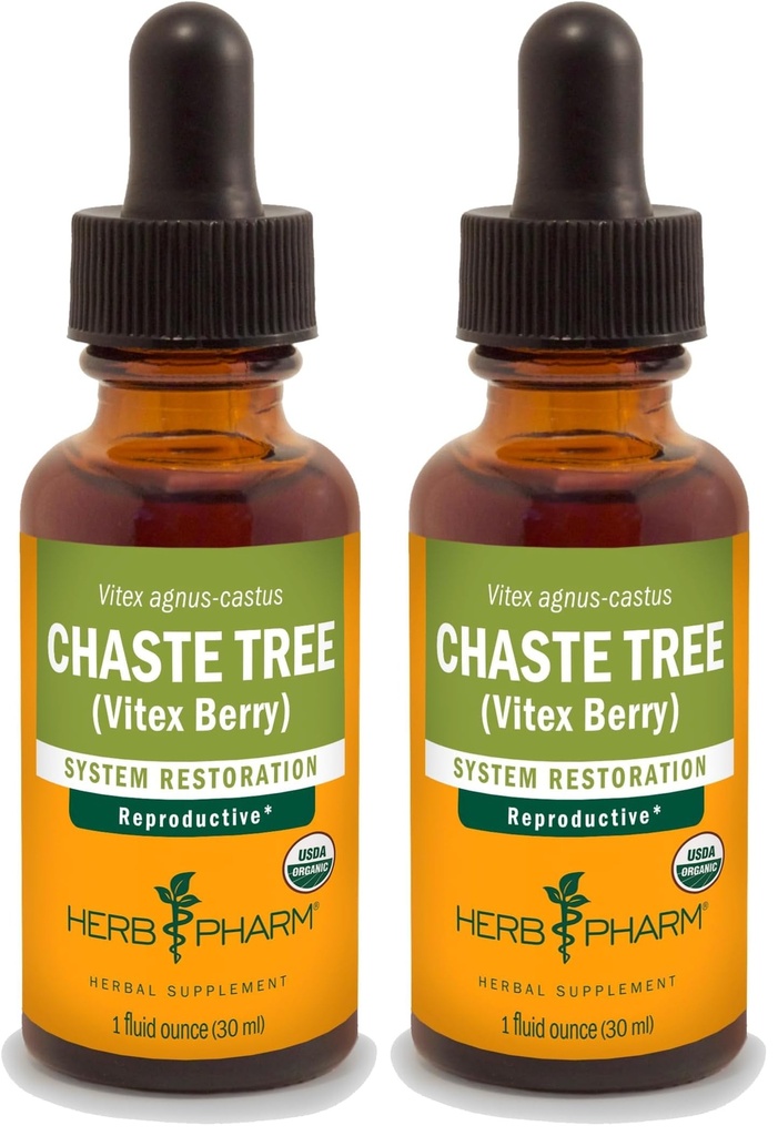 Herb Pharm Chaste Tree Liquid Extract naisten lisääntymisjärjestelmän tukea - 1 Ounce (DCHASTE01) (Pakkaus 2)