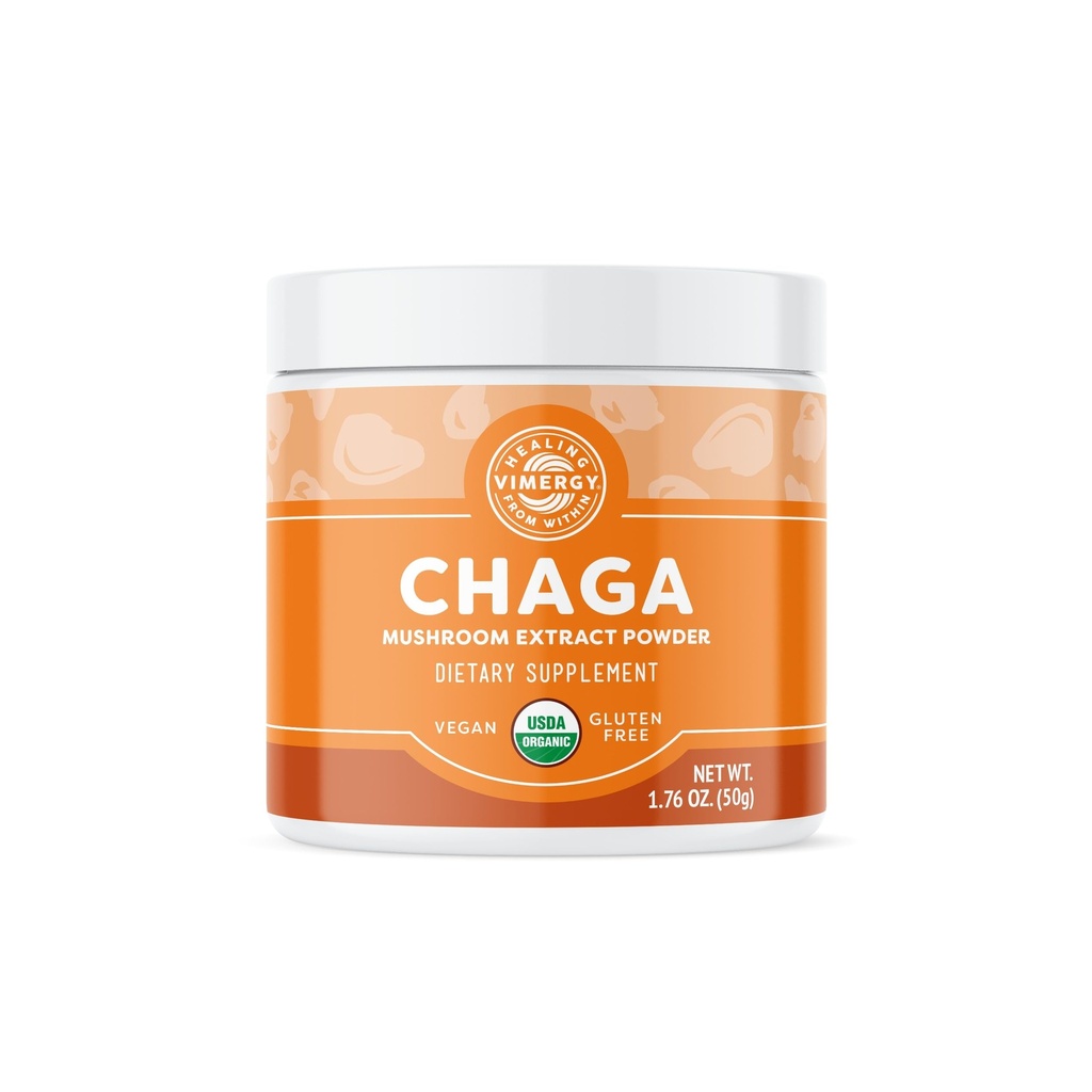 Vimergy Chaga Powder - Superfood Cellular Support * - Fördelar kardiovaskulär hälsa * - USDA Certified Organic, Vegan, Gluten-Free - 33 portioner