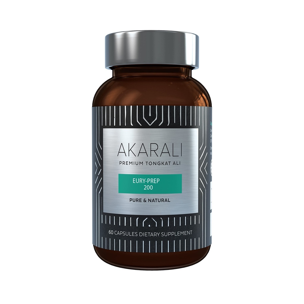 AKARALI Pure Tongkat Ali Longjack 200:1 Mycket koncentrerad 1,5% Eurycomanone US Patented Physta® Freeze-Dried Extraction Technology stöder styrka, energi och prestanda (60 greve)