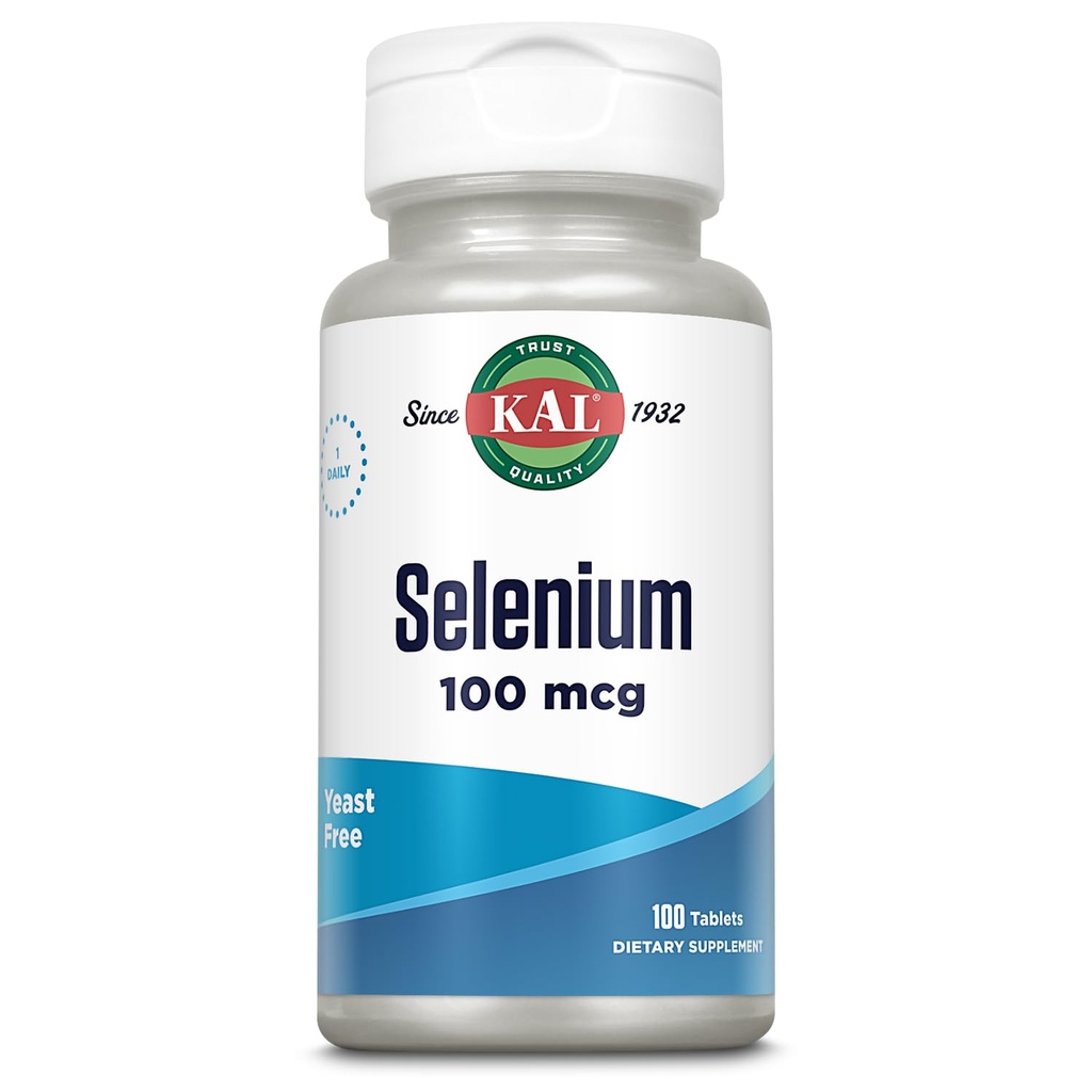 Kal 100 Mcg Selenium Hiivaton tabletti, 100