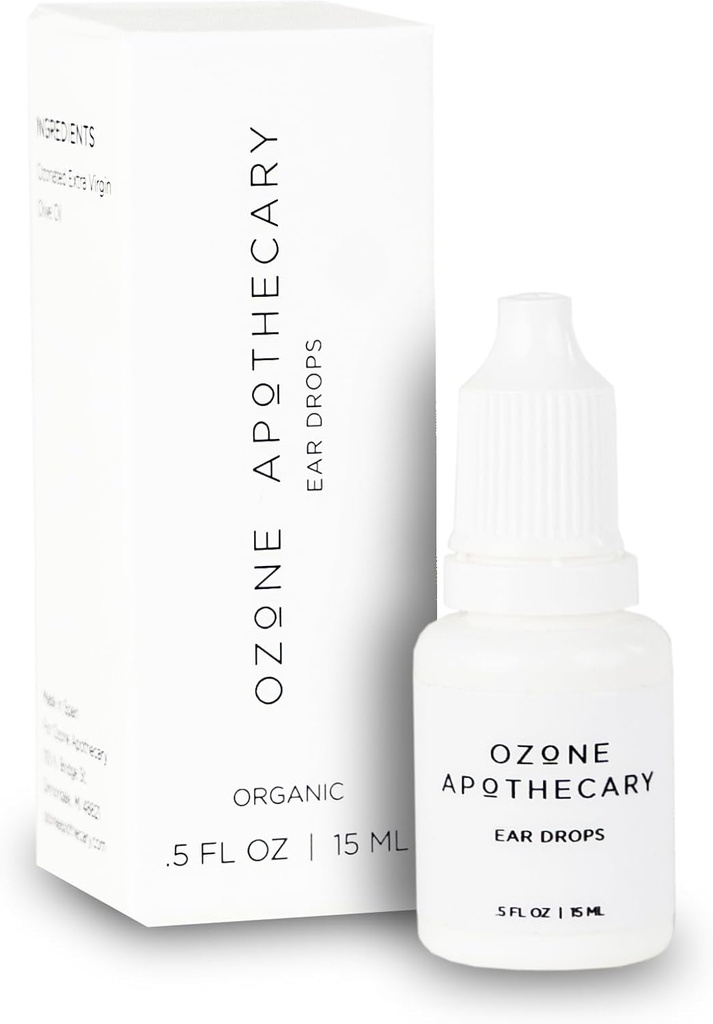 Organic Ear Drops Otsoniöljy infusoitu korvanhoito Ozonated Oil to Nourish, Protect & Cleanses for People and Lemmikkieläimet