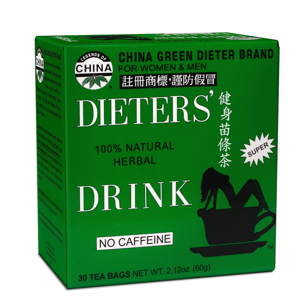 Setä Lee's Tea China Green Dieters Tea Cofeine Free, 2.12 Oz, 30 Count