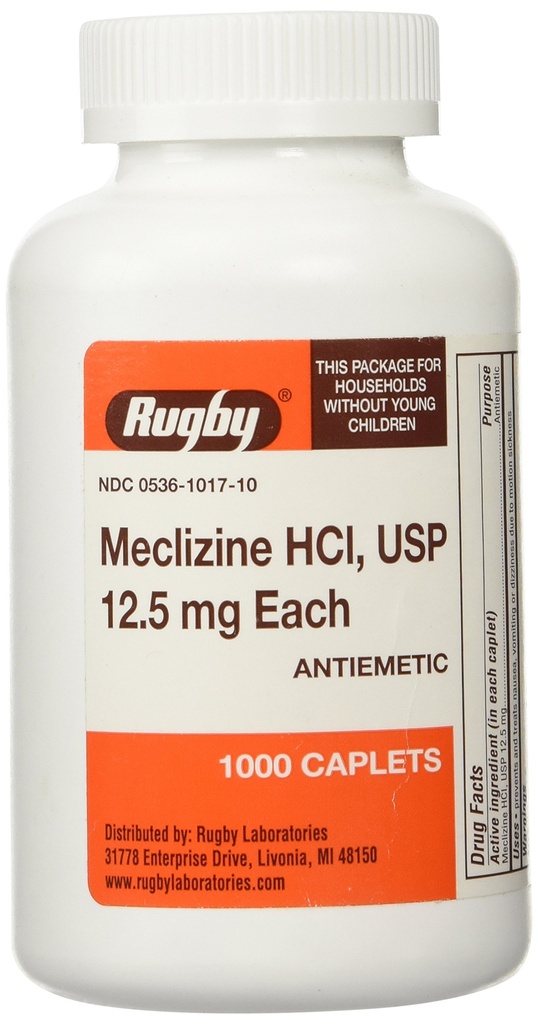 MECLIZINE TABS 12,5 MG OTC * RUG Storlek: 1000