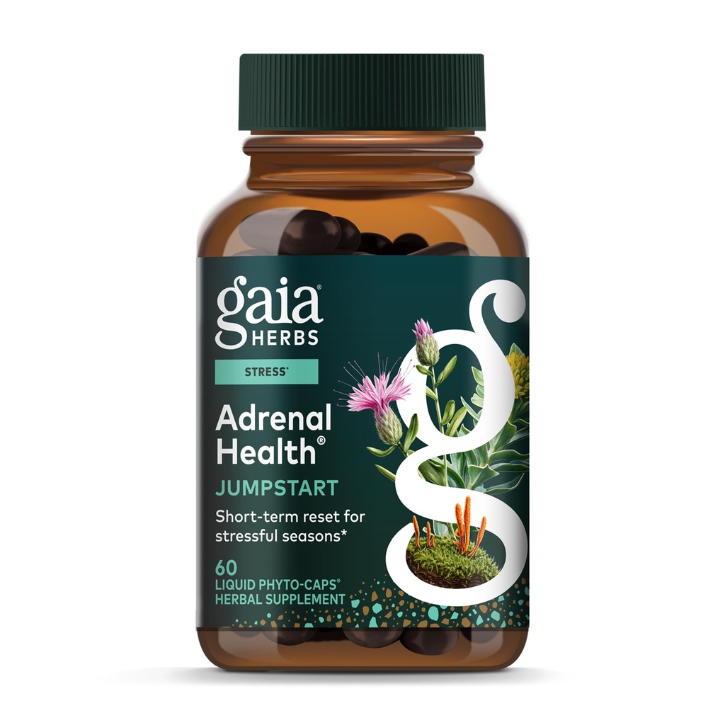 Gaia Yrtit Jump Start - auttaa ylläpitämään Tervettä energiaa ja stressiä - Cordyceps, Schisandra, Rhodiola, ja Licorice - 60 Vegan Liquid Phyto-Capsules (30 päivän toimitus)