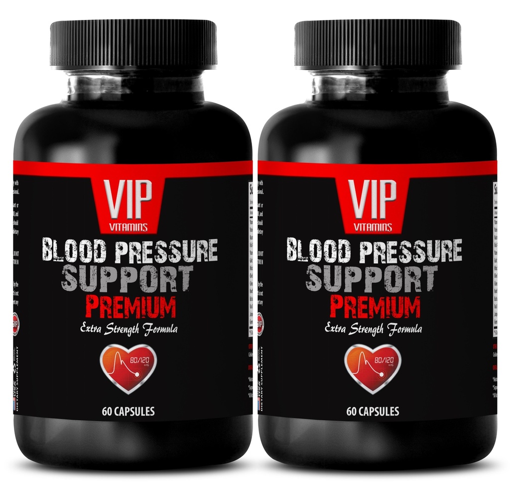 VIP VITAMINS Olive Leaf Extract Super Strength - Verenpaineen tuki - Syö lisää hedelmiä (2 pullot - 120 kapselia)