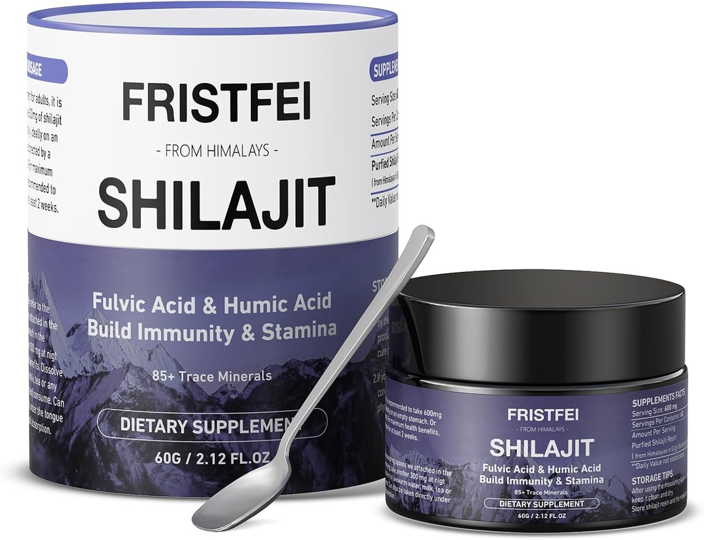 Shilajit Pure Himalayan Organic Gold Grade Natural Shilajit Resin för Män & Kvinnor - Himalayn Shilajit med 85 + Trace Minerals & Fulvic Acid, 60 Grams