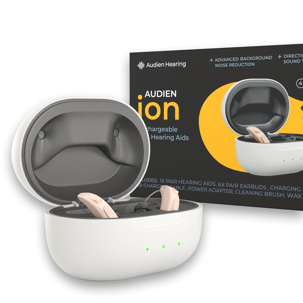 Audien Heading ION Wireless Ladattava OTC kuulolaite, Premium Comfort Design & lähes näkymätön