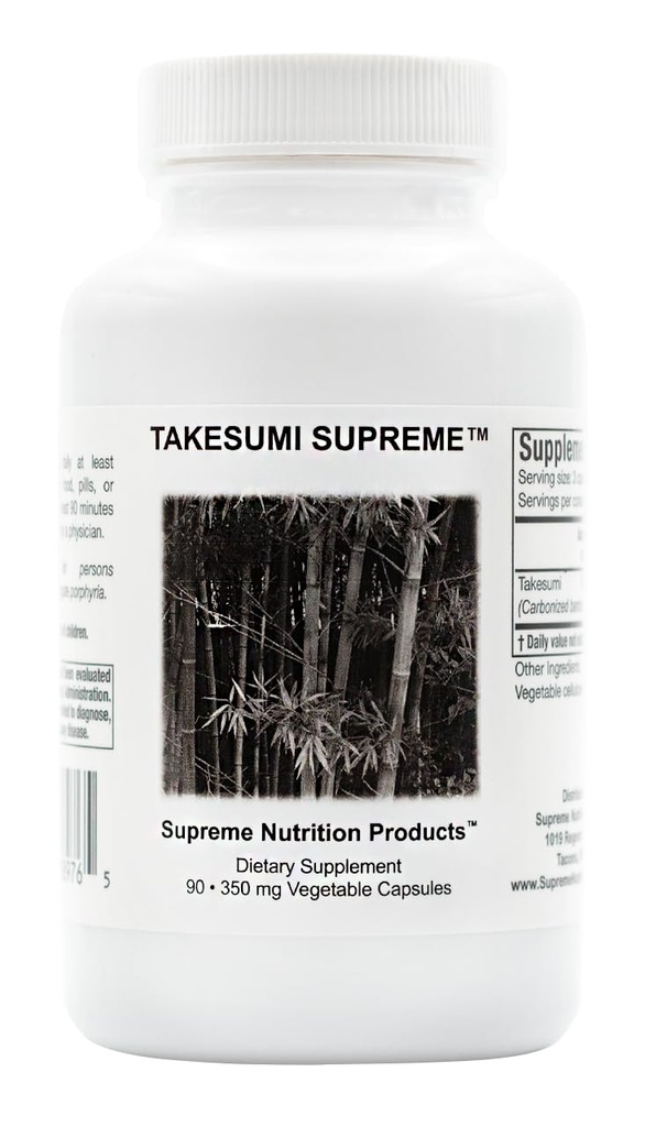 Supreme Nutrition Takesumi Supreme, 90 Pure Aktivoitu Bamboo Charcoal Kasvissyöjä Kapselit