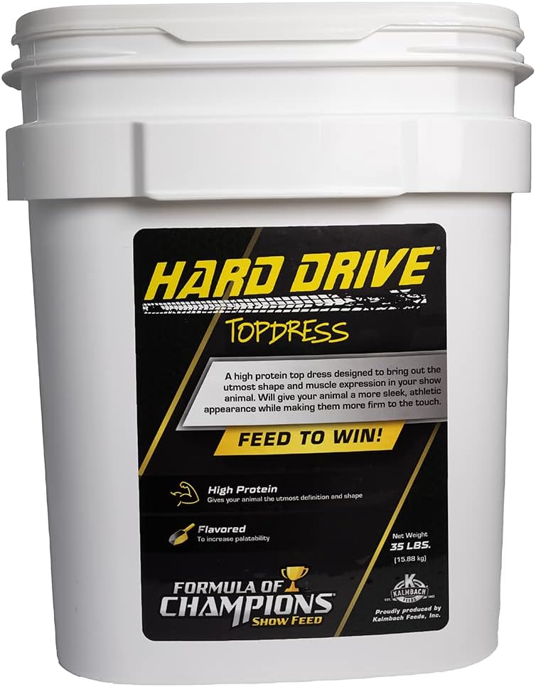 Hard Drive Topdress Nautojen, lampaiden, vuohien ja sikojen lisäravinteet, 35 lb Bucket