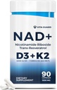 Anti-Aging Energy NAD täydennysosa NMN Vaihtoehto Nikotinamidi Ribosidi 1000 mg: n, Trans- Resveratrol 300 mg: n, D3- vitamiini 4000 IU: n ja K2 110 mikrog MK7 .
